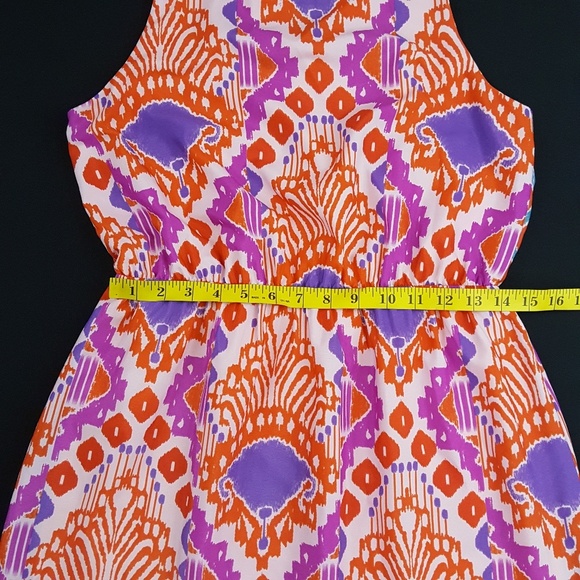 Francesca's Geometric Print Sleeveless Dress Sz M - Picture 4 of 8